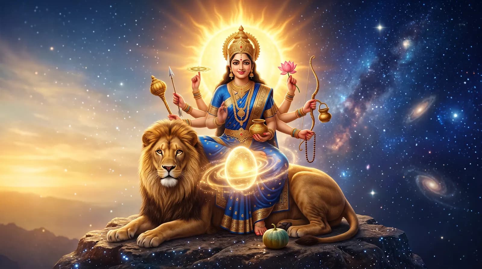 Navratri Day 4 2026: Maa Kushmanda Puja Vidhi, Mantra, Royal Blue Colour, Malpua Bhog & Sun Remedies