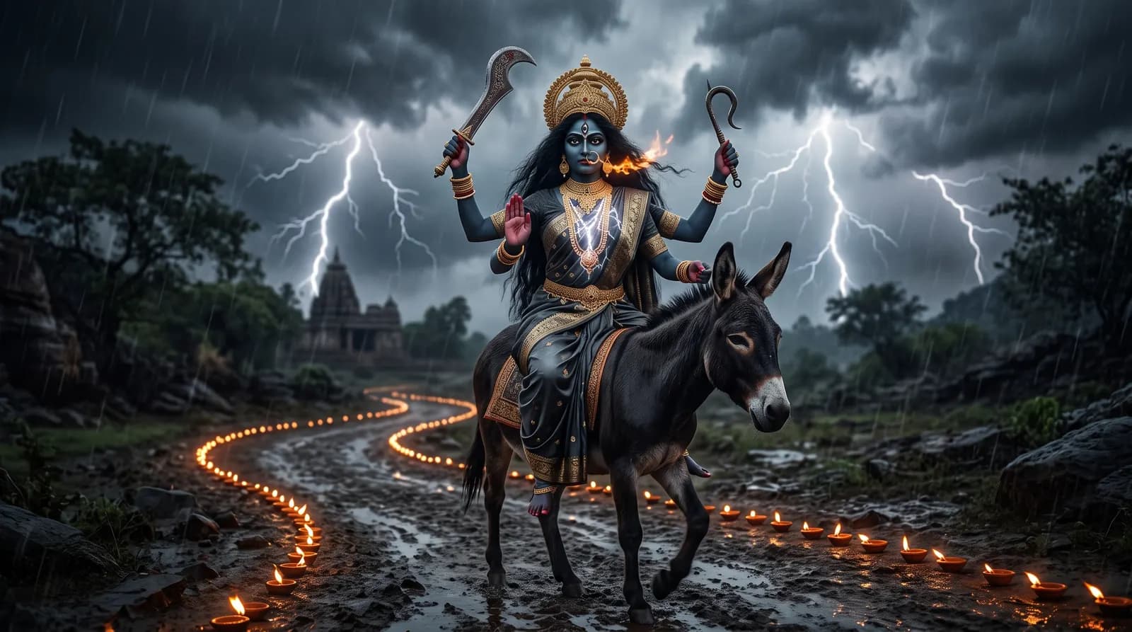 Navratri Day 7 2026: Maa Kalaratri Puja Vidhi, Mantra, Grey Colour, Jaggery Bhog & the Saturn Remedy - Why Saptami Lasts Two Days in India